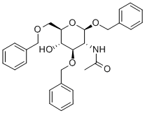 BENZYL 2-ACETAMIDO-3,6-DI-O-BENZYL-2-DEOXY-BETA-D-GLUCOPYRANOSIDE Structure