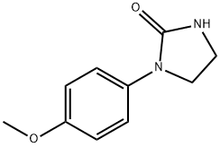 1-(4-メトキシフェニル)テトラヒドロ-2H-イミダゾール-2-オン 化学構造式