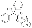 (R)-(-)-奎宁环基-Α-羟基二苯基乙酸酯, 62869-69-6, 结构式