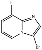 3-ブロモ-8-フルオロイミダゾ[1,2-A]ピリジン 化学構造式