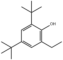 2,4-二-叔-丁基-6-乙基苯酚, 6287-47-4, 结构式