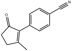 Benzonitrile, 4-(2-methyl-5-oxo-1-cyclopenten-1-yl)- (9CI) Structure