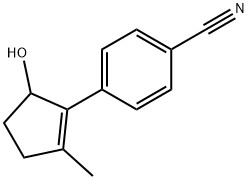 Benzonitrile, 4-(5-hydroxy-2-methyl-1-cyclopenten-1-yl)- (9CI) Structure