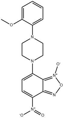 7-[4-(2-Methoxyphenyl)-1-piperazinyl]-4-nitrobenzofurazane 1-oxide Struktur