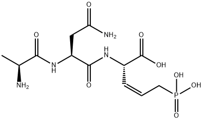 (Z)-N-[N2-(L-アラニル)-L-アスパラギニル]-3,4-ジデヒドロ-5-ホスホノ-D-ノルバリン 化学構造式
