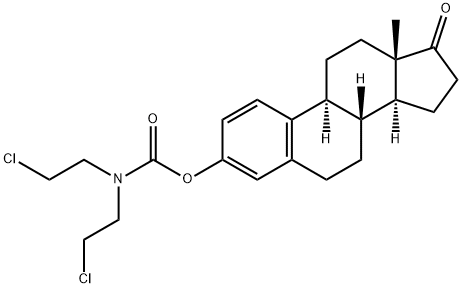 ビス(2-クロロエチル)カルバミド酸17-オキソエストラ-1,3,5(10)-トリエン-3-イル 化学構造式