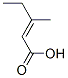 (E)-3-methylpent-2-enoic acid Struktur