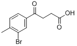 4-(3-ブロモ-4-メチルフェニル)-4-オキソ酪酸 化学構造式