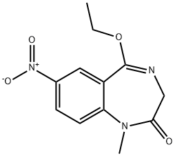 5-Ethoxy-1-methyl-7-nitro-3H-1,4-benzodiazepin-2(1H)-one Struktur