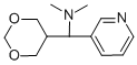 (-)-3-[(R)-(ジメチルアミノ)(m-ジオキサン-5-イル)メチル]ピリジン 化学構造式