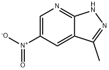 3-Methyl-5-nitro-1H-pyrazolo[3,4-b]pyridine ,97% Struktur