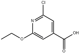 4-Pyridinecarboxylic acid, 2-chloro-6-ethoxy-, 6291-10-7, 结构式