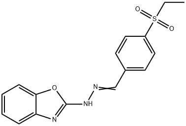 4-(Ethylsulfonyl)benzaldehyde [benzoxazol-2(3H)-ylidene]hydrazone Struktur