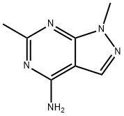 1,6-ジメチル-1H-ピラゾロ[3,4-D]ピリミジン-4-アミン 化学構造式