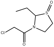 Thiazolidine, 3-(chloroacetyl)-2-ethyl-, 1-oxide (9CI) 化学構造式