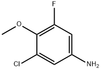 3-クロロ-5-フルオロ-4-メトキシアニリン 化学構造式
