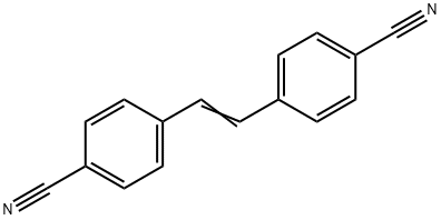 (E)-4,4-(乙烯-1,2-叉基)二苯甲腈, 6292-62-2, 结构式