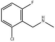N-メチル-2-クロロ-6-フルオロベンジルアミン 化学構造式