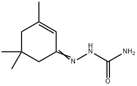 3,5,5-Trimethyl-2-cyclohexen-1-one semicarbazone Struktur