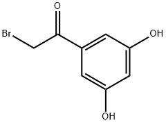 2-BROMO-1-(3,5-DIHYDROXYPHENYL)ETHANONE 化学構造式