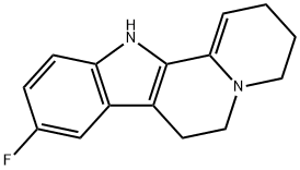 9-フルオロ-2,3,4,6,7,12-ヘキサヒドロインドロ[2,3-a]キノリジン 化学構造式