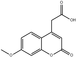 7-メトキシクマリン-4-酢酸 化学構造式
