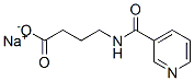 4-[(3-Pyridinylcarbonyl)amino]-butanoic acid monosodium salt Structure