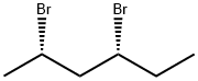 [2R,4S,(-)]-2,4-ジブロモヘキサン 化学構造式