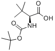 N-(tert-ブトキシカルボニル)-L-tert-ロイシン 化学構造式
