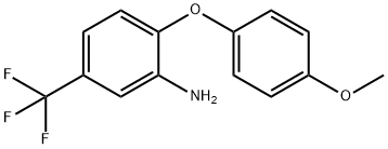 3-アミノ-4-(4-メトキシフェノキシ)ベンゾトリフルオリド 化学構造式