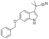 1H-Indole-3-acetonitrile, a,a-dimethyl-6-(phenylmethoxy)- Structure