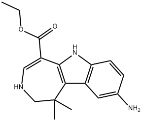 Azepino[4,5-b]indole-5-carboxylic acid, 9-amino-1,2,3,6-tetrahydro-1,1-dimethyl-, ethyl ester Structure
