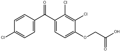 [2,3-dichloro-4-(4-chlorobenzoyl)phenoxy]acetic acid Structure