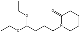1-(4,4-ジエトキシブチル)-2-ピペリジノン 化学構造式