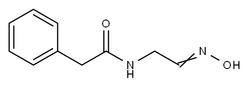 N-[2-(ヒドロキシイミノ)エチル]ベンゼンアセトアミド 化学構造式