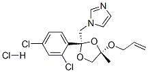 cis-1-[[4-(allyloxy)methyl-2-(2,4-dichlorophenyl)-1,3-dioxolan-2-yl]methyl]-1H-imidazole monohydrochloride Struktur