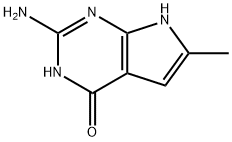 2-AMINO-5-METHYL-3,7-DIHYDRO-4H-PYRROLO[2,3-D]PYRIMIDIN-4-ONE Struktur