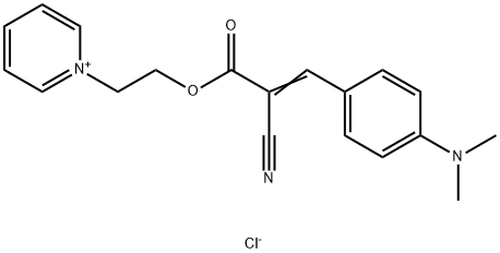 1-[2-[[2-cyano-3-[4-(dimethylamino)phenyl]-1-oxoallyl]oxy]ethyl]pyridinium chloride  Struktur