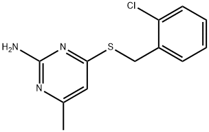 4-[(2-chlorophenyl)methylsulfanyl]-6-methyl-pyrimidin-2-amine Structure
