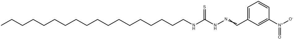 1-[(3-nitrophenyl)methylideneamino]-3-octadecyl-thiourea Structure