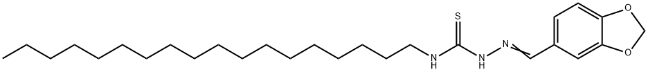 1-(benzo[1,3]dioxol-5-ylmethylideneamino)-3-octadecyl-thiourea Structure