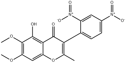 3-(2,4-Dinitrophenyl)-5-hydroxy-6,7-dimethoxy-2-methyl-4H-1-benzopyran-4-one Structure