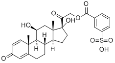 prednisolone 21-(3-sodium-sulphobenzoate) Struktur