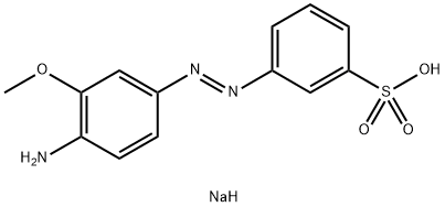 4-Amino-3-methoxyazobene-3'-sulfonic acid sodium salt Structure