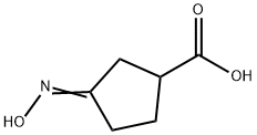 (3Z)-3-hydroxyiminocyclopentane-1-carboxylic acid 化学構造式