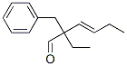 α-(1-ブテニル)-α-エチルベンゼンプロパナール 化学構造式
