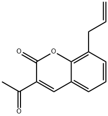 3-乙酰基-8-烯丙基-2H-色烯-2-酮, 6301-16-2, 结构式