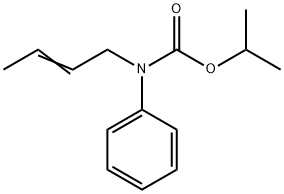 propan-2-yl N-[(E)-but-2-enyl]-N-phenyl-carbamate Struktur