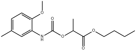 butyl 2-[(2-methoxy-5-methyl-phenyl)carbamoyloxy]propanoate Structure