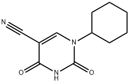 1-Cyclohexyl-1,2,3,4-tetrahydro-2,4-dioxopyrimidine-5-carbonitrile Structure